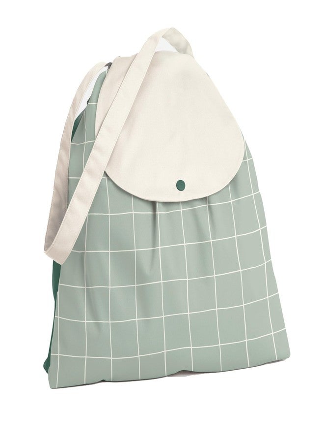 اسمبلي حقيبة Esembly Day Bag - حقيبة قابلة لإعادة الاستخدام للاستخدام الرطب والجاف، مصنوعة من قماش معاد تدويره، مزودة بجيبين مقاومين للماء لحفاضات القماش، وملابس السباحة، وأدوات النظافة الشخصية، والوجبات الخفيفة - بنمط شبكي - Image 1